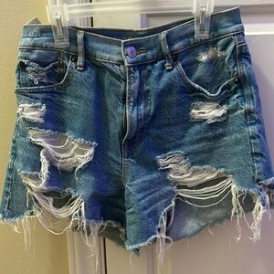 American Eagle ripped jean shorts